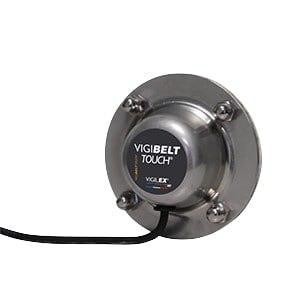 The VIGIBELT TOUCH, an integrated inductive detector activated by physical belt contact with the sensor. These devices offer seamless connectivity, directly linking to a central control area or the hazard monitor M-JET+. Designed for installation outside the elevator leg per pair, each unit comes supplied with gasket and bolts. With a casing opening of ø55 mm on the rising leg and bolt center to center measuring 51×51 mm, installation is secure and straightforward. Each unit is equipped with 2 wires NC/NO for versatile functionality. 