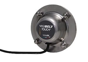 The VIGIBELT TOUCH, an integrated inductive detector activated by physical belt contact with the sensor. These devices offer seamless connectivity, directly linking to a central control area or the hazard monitor M-JET+. Designed for installation outside the elevator leg per pair, each unit comes supplied with gasket and bolts. With a casing opening of ø55 mm on the rising leg and bolt center to center measuring 51×51 mm, installation is secure and straightforward. Each unit is equipped with 2 wires NC/NO for versatile functionality.