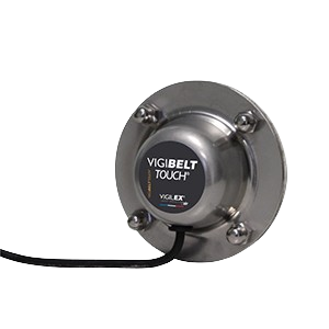 The VIGIBELT TOUCH, an integrated inductive detector activated by physical belt contact with the sensor. These devices offer seamless connectivity, directly linking to a central control area or the hazard monitor M-JET+. Designed for installation outside the elevator leg per pair, each unit comes supplied with gasket and bolts. With a casing opening of ø55 mm on the rising leg and bolt center to center measuring 51×51 mm, installation is secure and straightforward. Each unit is equipped with 2 wires NC/NO for versatile functionality. 